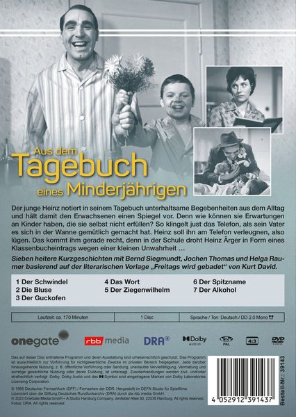 Produktbild: Aus dem Tagebuch eines Minderj&auml;hrigen (DDR TV-Archiv)
