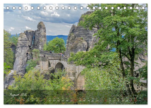 Produktbild: Landschaften der S&auml;chsischen Schweiz (Tischkalender 2026 DIN A5 quer), CALVENDO Monatskalender