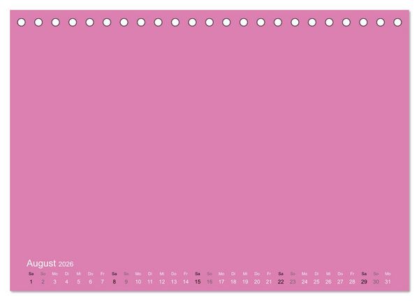 Produktbild: Bastelkalender - Pink (Tischkalender 2026 DIN A5 quer), CALVENDO Monatskalender