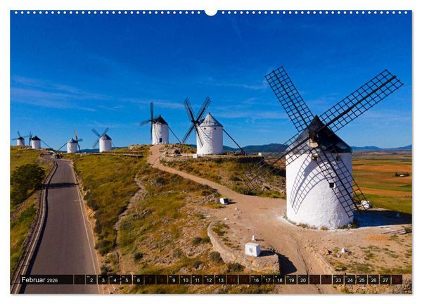 Produktbild: Windm&uuml;hlen in La Mancha (hochwertiger Premium Wandkalender 2026 DIN A2 quer), Kunstdruck in Hochglanz