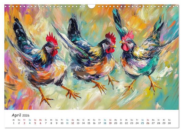 Produktbild: Tiere in der Kunst (Wandkalender 2026 DIN A3 quer), CALVENDO Monatskalender