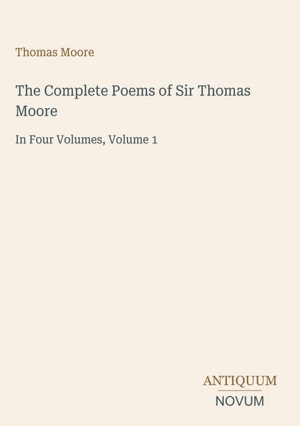 Produktbild: The Complete Poems of Sir Thomas Moore