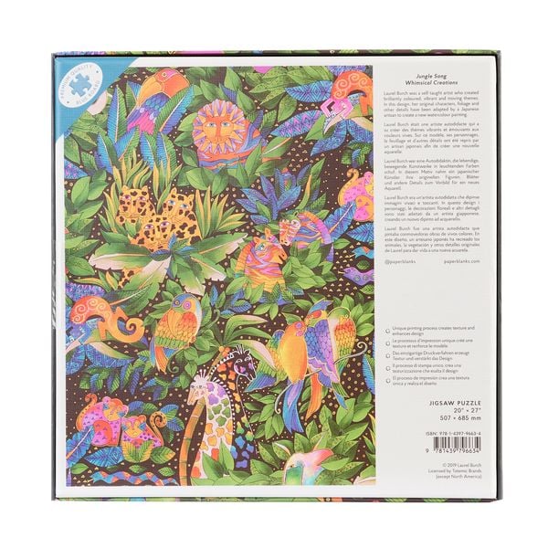 Produktbild: Jungle Song 1000 Piece Jigsaw Puzzle, Laurel Burch Collection by Paperblanks (Whimsical Creations)
