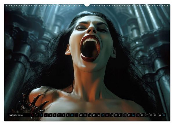 Produktbild: Vampire Nachtkreaturen (hochwertiger Premium Wandkalender 2026 DIN A2 quer), Kunstdruck in Hochglanz