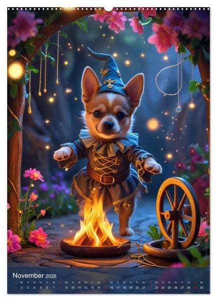 Produktbild: Puppy Tales - M&auml;rchen auf vier Pfoten (hochwertiger Premium Wandkalender 2026 DIN A2 hoch), Kunstdruck in Hochglanz