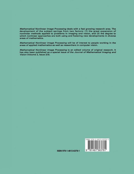 Produktbild: Mathematical Nonlinear Image Processing