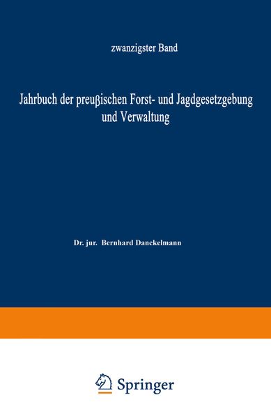 Produktbild: Jahrbuch der Preu&szlig;ischen Forst- und Jagdgesetzgebung und Verwaltung