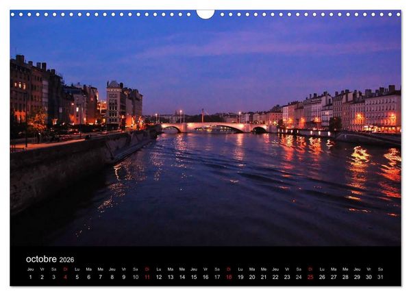 Produktbild: Lyon Magie de la lumi&egrave;re (Calendrier mural 2026 DIN A3 vertical), CALVENDO calendrier mensuel