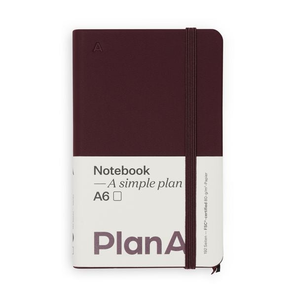 Produktbild: Notizbuch A6 Hardcover Cozy Fig Blanko, 192 Seiten