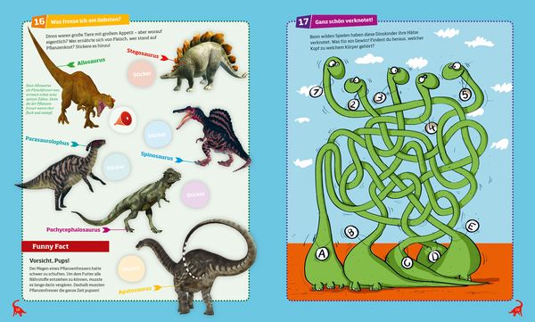 Produktbild: WAS IST WAS R&auml;tseln und Stickern: Dinosaurier