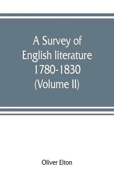 Produktbild: A survey of English literature, 1780-1830 (Volume II)