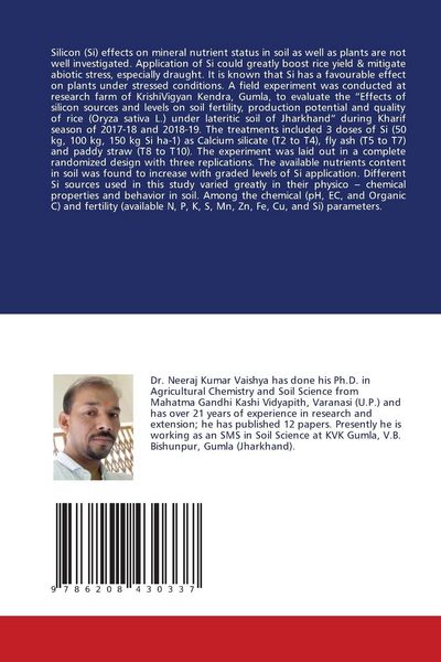 Produktbild: Effects of Indigenous Sources of Silicon on Soil Fertility