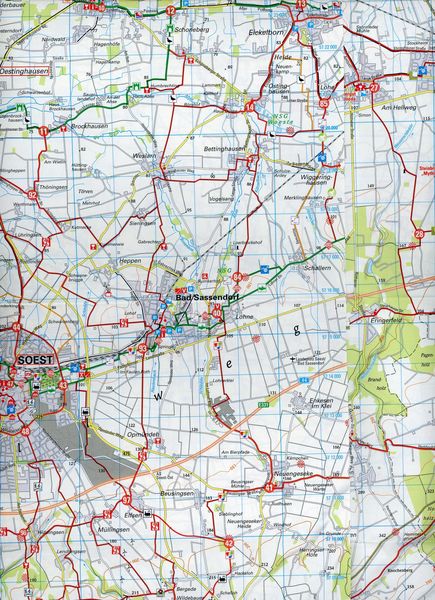 Produktbild: BVA Radwanderkarte Kreis Soest die sch&ouml;nsten Radtouren 1:50.000
