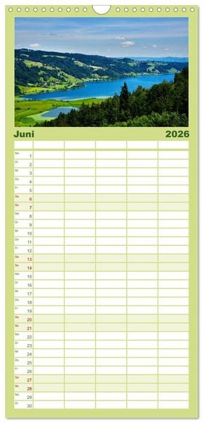 Produktbild: Familienplaner 2026 - Erlebe mit mir das Allg&auml;u mit 5 Spalten (Wandkalender, 21 x 45 cm) CALVENDO