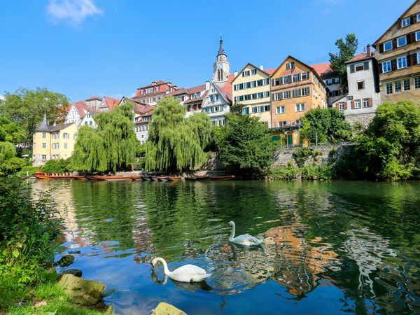 Produktbild: CALVENDO Puzzle T&uuml;binger Neckarfront mit H&ouml;lderlin-Turm und Stiftskirche 1000 Teile Lege-Gr&ouml;&szlig;e 64 x 48 cm Foto-Puzzle Bild von Christoph Maas