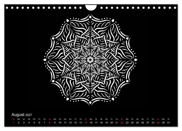 Produktbild: Entspannung und Ruhe durch Mandalas (Wandkalender 2027 DIN A4 quer), CALVENDO Monatskalender