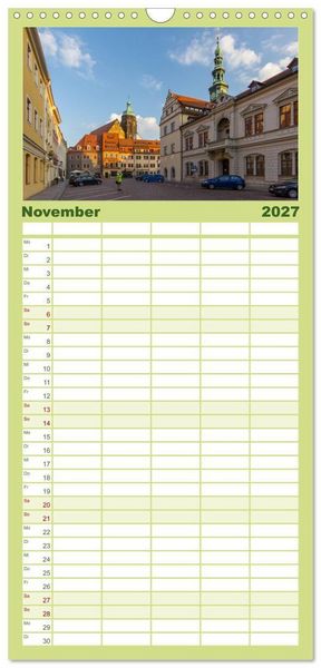 Produktbild: Familienplaner 2027 - Unterwegs in Pirna mit 5 Spalten (Wandkalender, 21 x 45 cm) CALVENDO