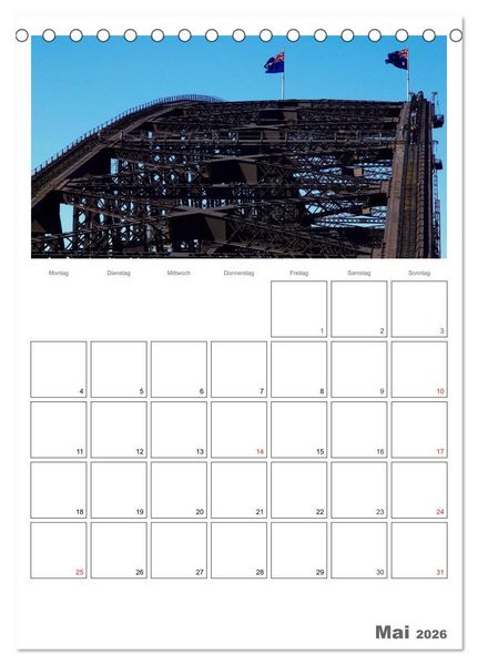 Produktbild: SYDNEY Terminplaner (Tischkalender 2026 DIN A5 hoch), CALVENDO Monatskalender