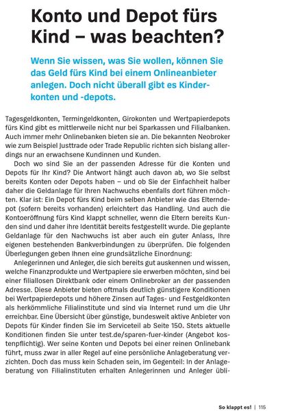 Produktbild: Geld anlegen f&uuml;r Kinder