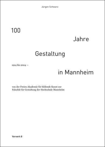 Produktbild: 100 Jahre Gestaltung in Mannheim 1924 bis 2024