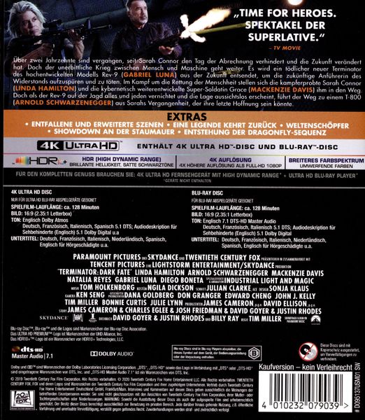 Produktbild: Terminator - Dark Fate (4K Ultra HD) (+ Blu-ray 2D)