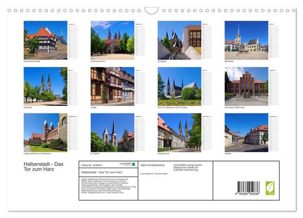 Produktbild: Halberstadt - Das Tor zum Harz (Wandkalender 2027 DIN A3 quer), CALVENDO Monatskalender