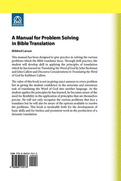 Produktbild: A Manual for Problem Solving in Bible Translation