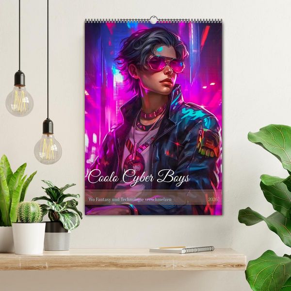 Produktbild: Coole Cyber Boys (Wandkalender 2026 DIN A2 hoch), CALVENDO Monatskalender