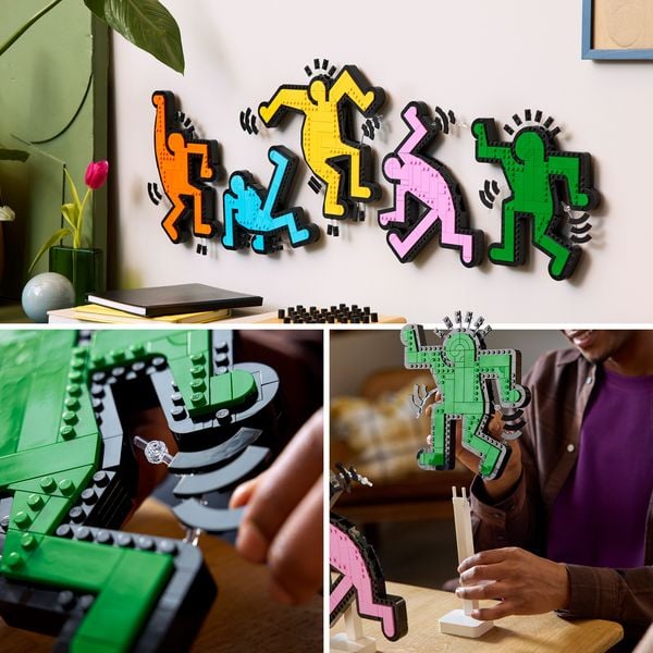 LEGO Art Keith Haring – Tanzende Figuren 31216 - Deko-Set für Erwachsene