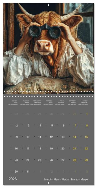 Produktbild: Silly cows - Terribly charming characters (Wall Calendar 2026 12 &times; 12 Inch) CALVENDO 12 Month Wall Calendar