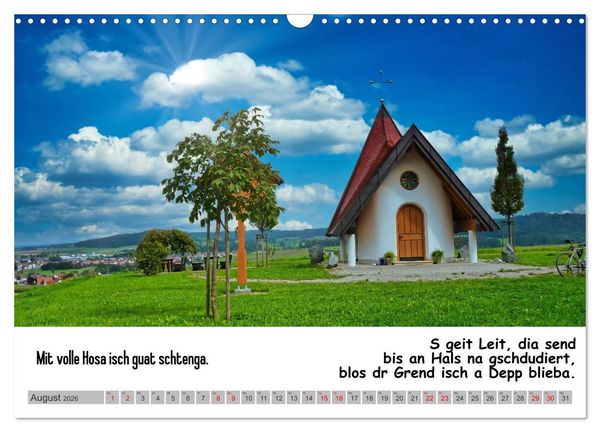 Produktbild: Schw&auml;bische Sprichw&ouml;rter 1 Wi ma hald so said! (Wandkalender 2026 DIN A3 quer), CALVENDO Monatskalender
