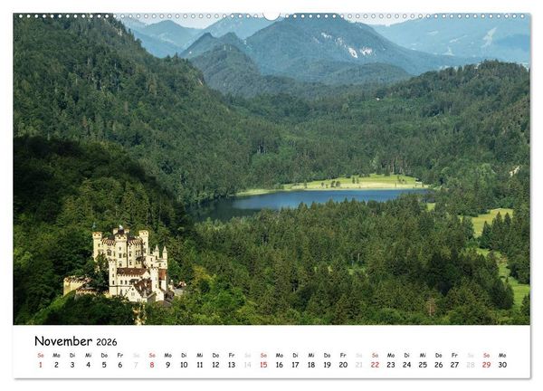 Produktbild: Schl&ouml;sser und G&auml;rten S&uuml;ddeutschland (hochwertiger Premium Wandkalender 2026 DIN A2 quer), Kunstdruck in Hochglanz