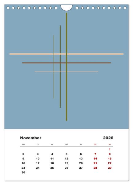 Produktbild: GeoArt - geometrische Formen (Wandkalender 2026 DIN A4 hoch), CALVENDO Monatskalender
