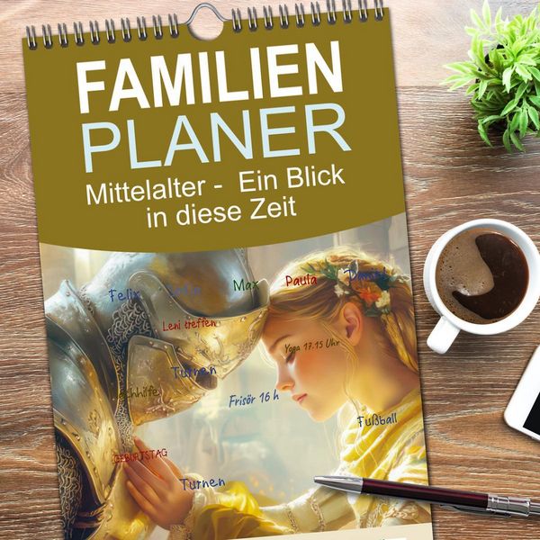 Produktbild: Familienplaner 2026 - Mittelalter - Ein Blick in diese Zeit mit 5 Spalten (Wandkalender, 21 x 45 cm) CALVENDO