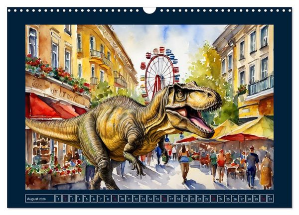 Produktbild: Dinosaurier erobern die Welt zur&uuml;ck (Wandkalender 2026 DIN A3 quer), CALVENDO Monatskalender
