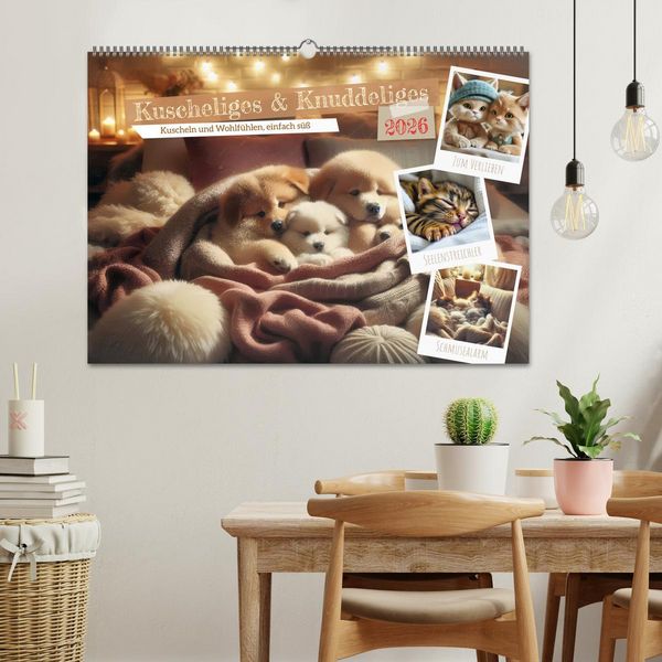 Produktbild: Kuscheliges & Knuddeliges (Wandkalender 2026 DIN A2 quer), CALVENDO Monatskalender