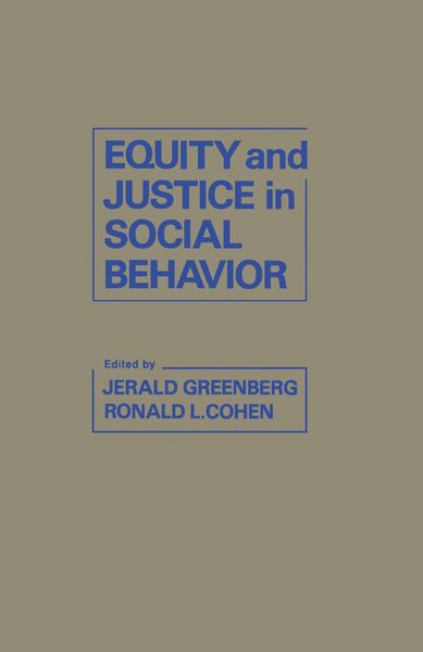 Produktbild: Equity and Justice in Social Behavior