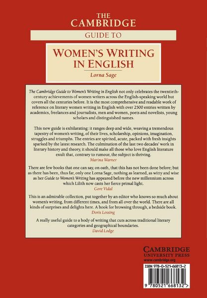 Produktbild: The Cambridge Guide to Women's Writing in English