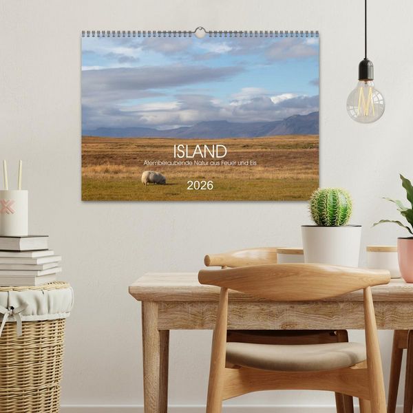 Produktbild: ISLAND Atemberaubende Natur aus Feuer und Eis (Wandkalender 2026 DIN A3 quer), CALVENDO Monatskalender
