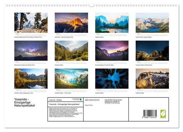Produktbild: Yosemite - Einzigartige Naturspektakel (hochwertiger Premium Wandkalender 2026 DIN A2 quer), Kunstdruck in Hochglanz