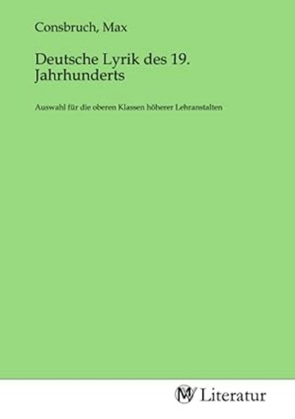 Deutsche Lyrik des 19. Jahrhunderts, Taschenbuch von , MV-Literatur, 9783753509532