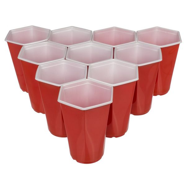 Produktbild: Trinkspiel Hexagon Beer Pong 450ml Becher