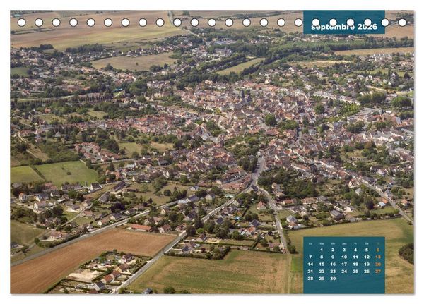 Produktbild: Le Berry secret, le Cher vu du ciel (Calendrier de bureau 2026 DIN A5 vertical), CALVENDO calendrier mensuel