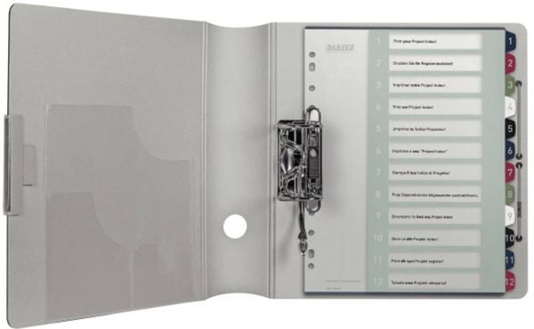 Produktbild: Leitz 1238 Style Register DIN A4 1-12 Polypropylen Mehrfarbig 12 Registerbl&auml;tter extrabreit, PC-beschriftbar 1238-00-00
