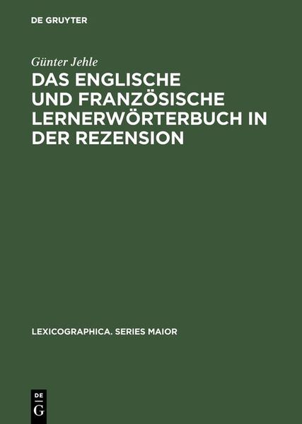 Produktbild: Das englische und franz&ouml;sische Lernerw&ouml;rterbuch in der Rezension