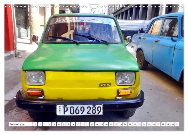 Produktbild: Polski Fiat 126p - Kult auf Kuba (Wandkalender 2026 DIN A3 quer), CALVENDO Monatskalender