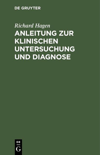 Produktbild: Anleitung zur klinischen Untersuchung und Diagnose