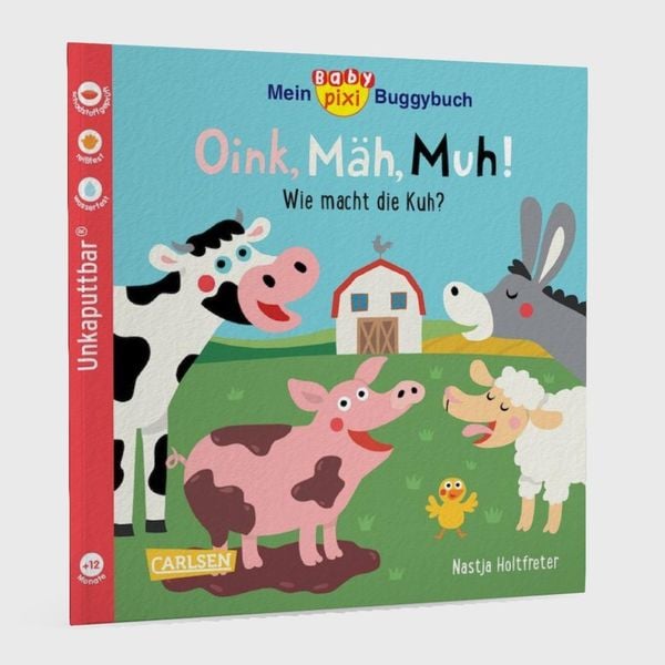 Produktbild: Baby Pixi (unkaputtbar) 140: Mein Baby-Pixi-Buggybuch: Oink, M&auml;h, Muh!