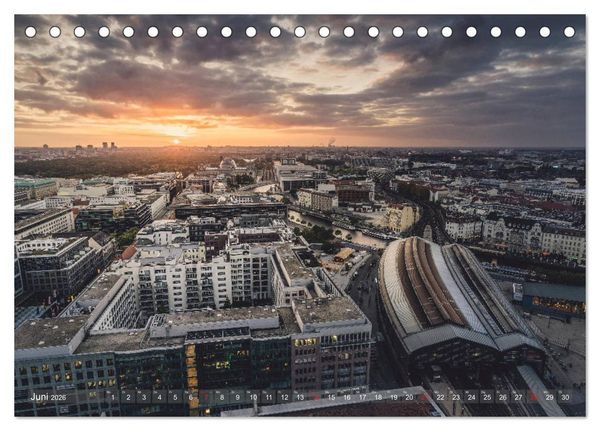 Produktbild: Berlin von oben (Tischkalender 2026 DIN A5 quer), CALVENDO Monatskalender