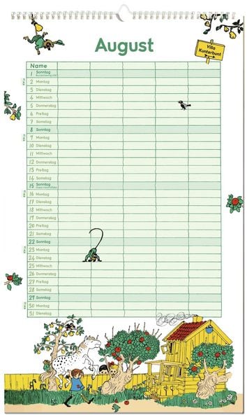 Produktbild: Astrid Lindgren Familienkalender 2027